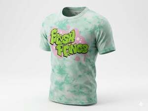 The Fresh Prince Men's Green Tie Dye Graphic T-Shirt